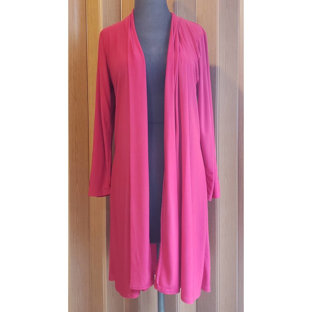 sea & anchor size small long deep red cardigan